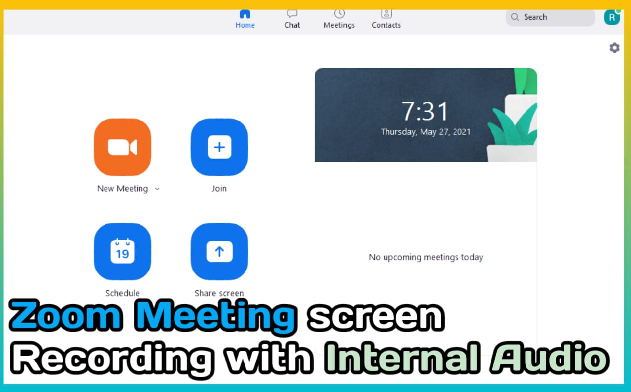 Zoom screen recording with internal audio